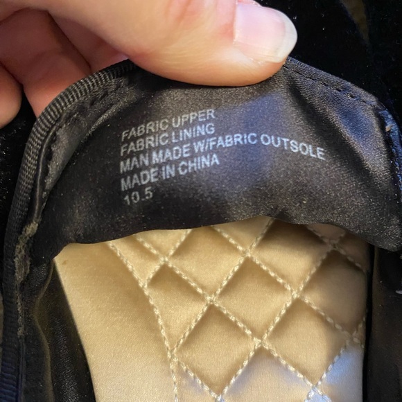 Birdies The Starling Crushed Black Velvet Slip on Flats - Picture 7 of 7